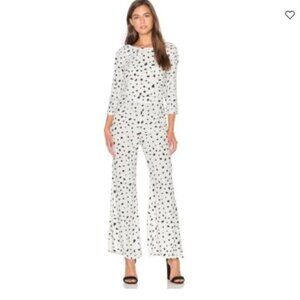 Wildfox Solid Confetti Jumpsuit Vanilla Latte New Small